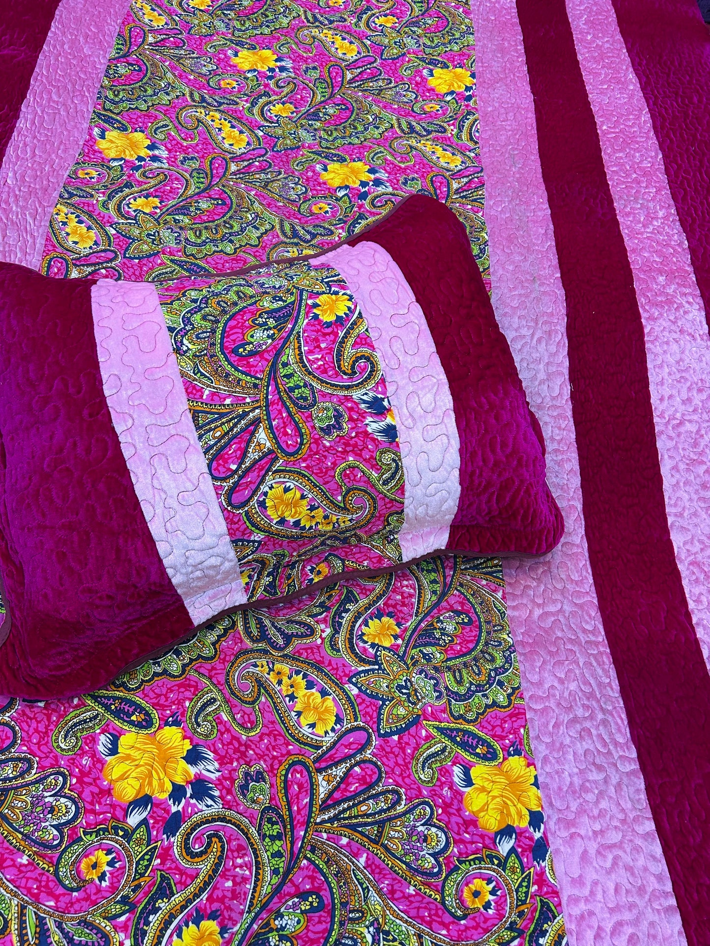 Velvet Printed Bedsheet 3pc