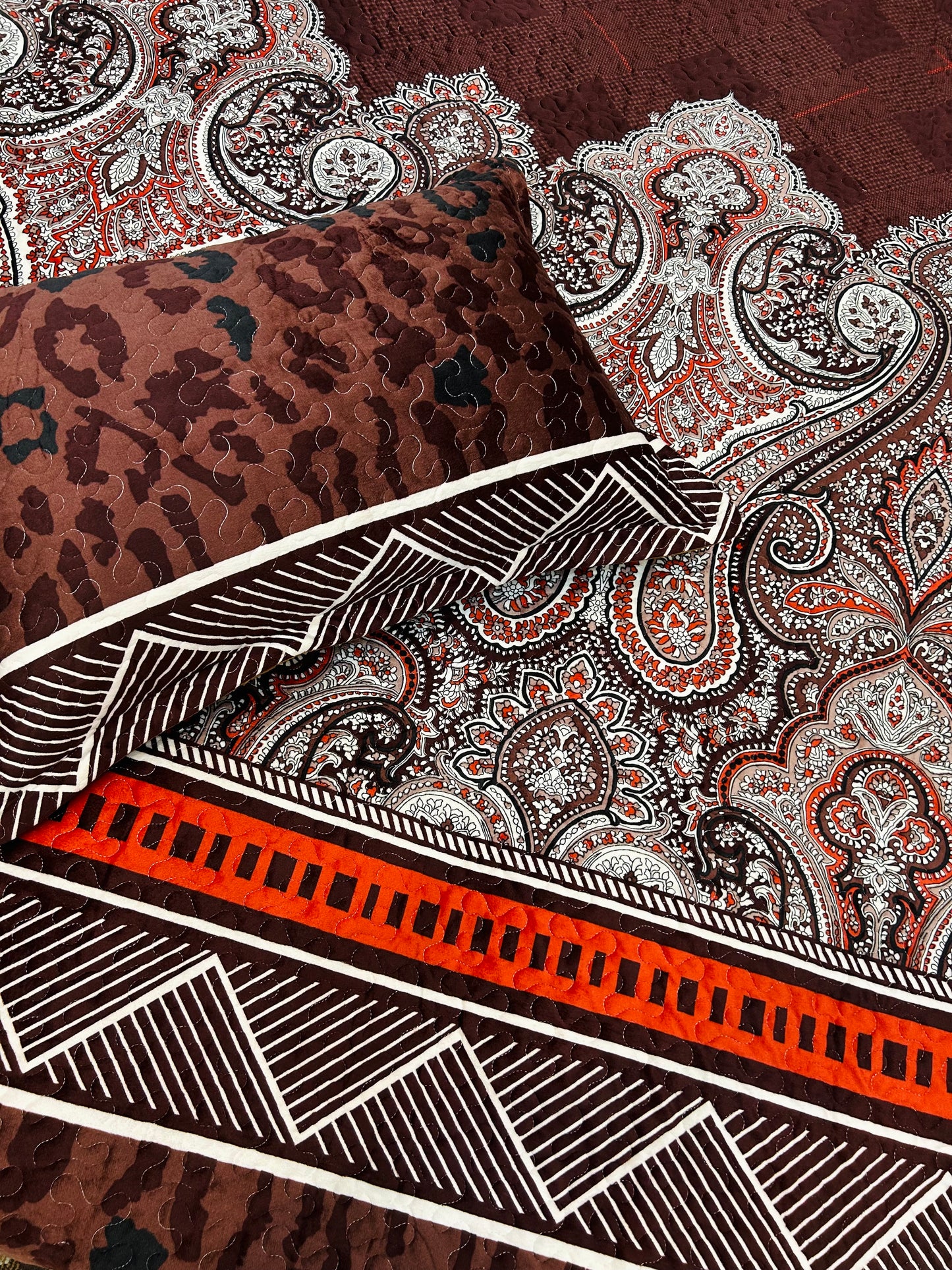 Velvet Printed Bedsheet 3pc