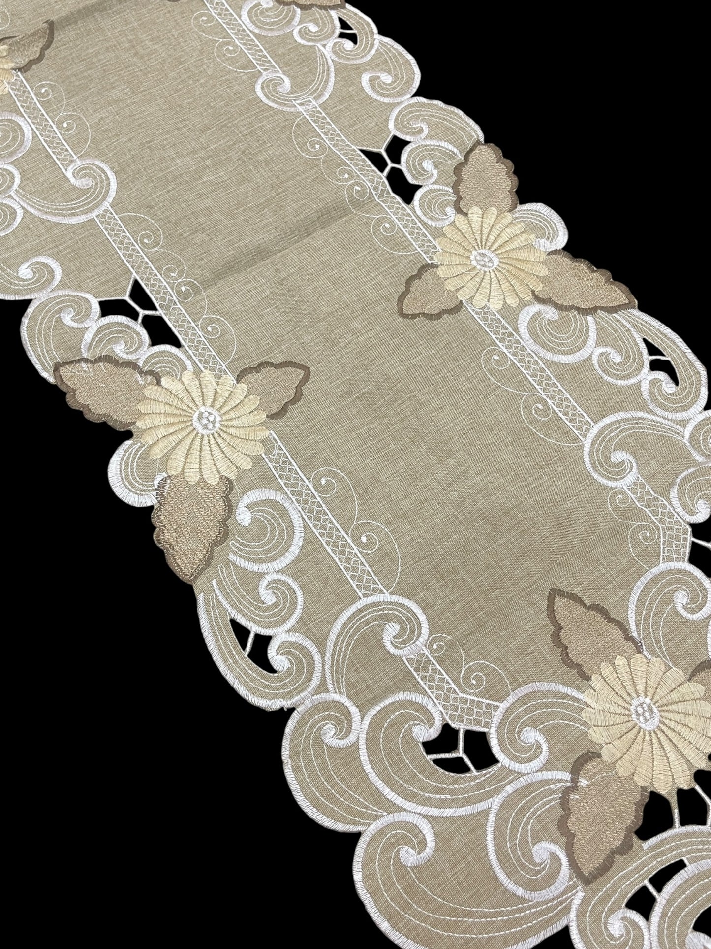 Karandi Cutwork Table Runner