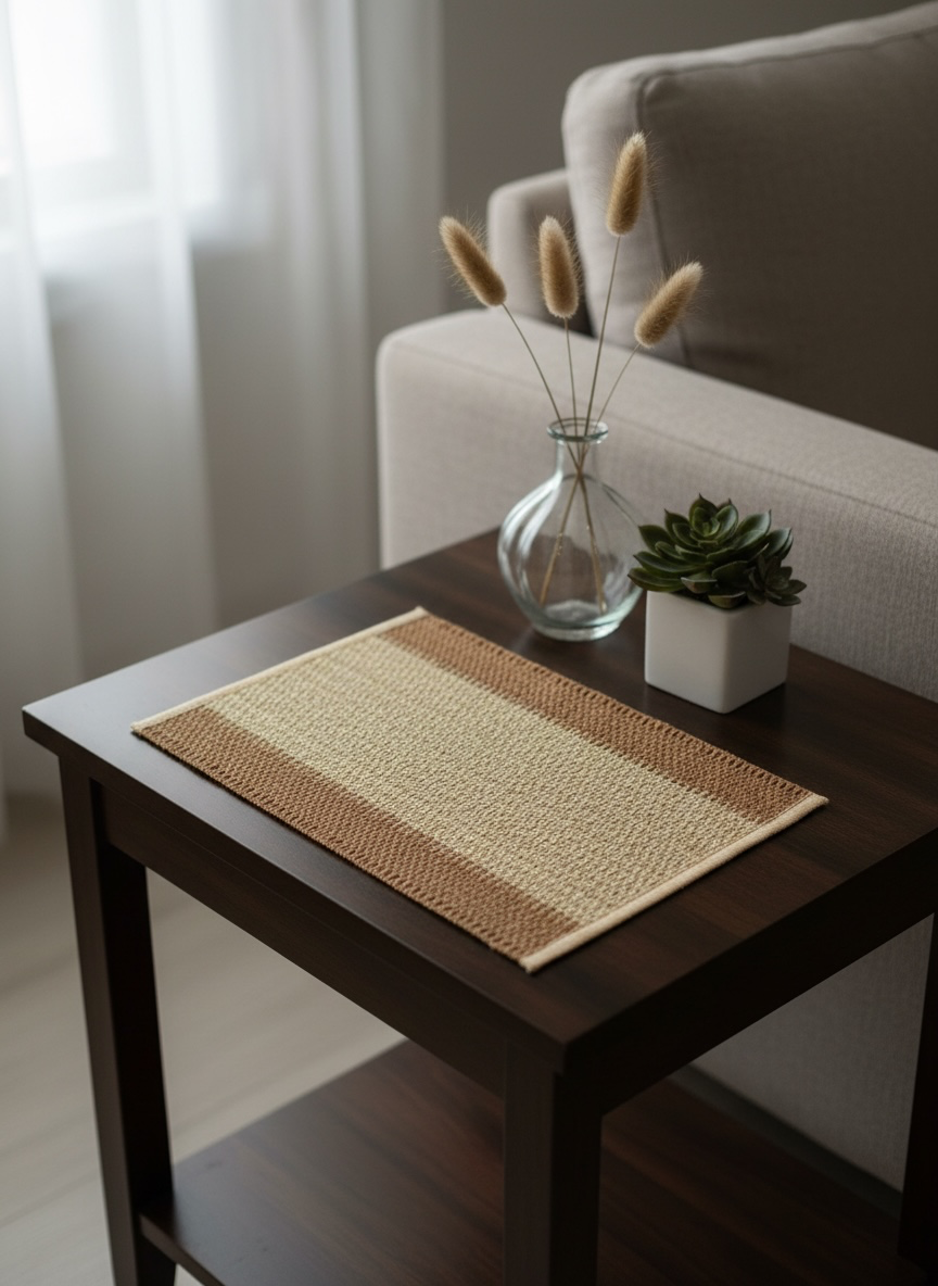 Imported Thread Work Plastic Table Mat