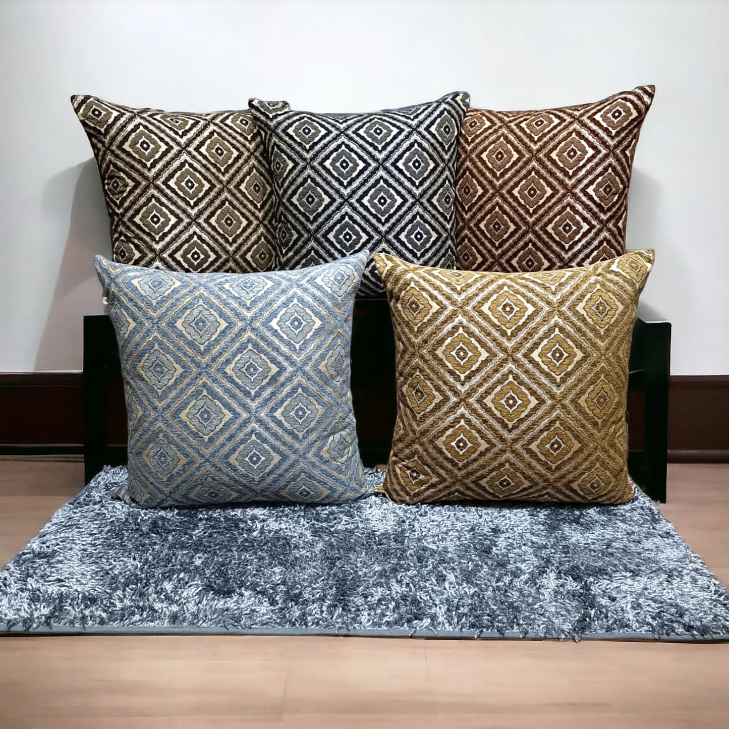 Box Jacquard Floor Cushion Covers