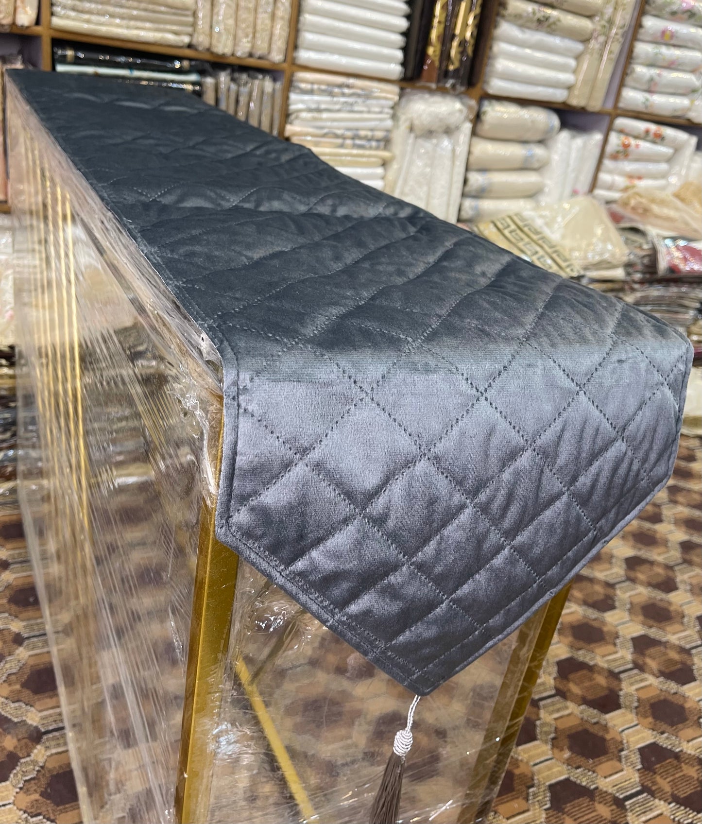 Ultra-Sonic Plain Velvet Table Runner
