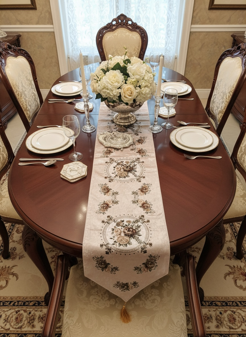 Velvet Printed Imported Table Runner