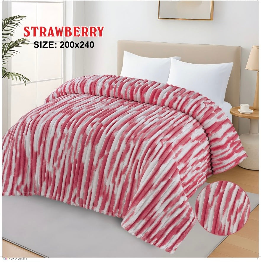 Fur Zebra Ac Summer Blanket King Size