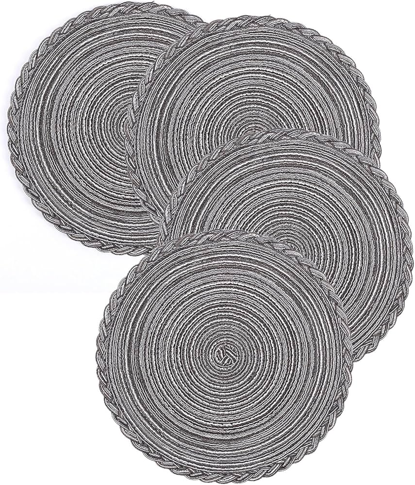 Round Line Fine Plastic Table Mats 6pc Set