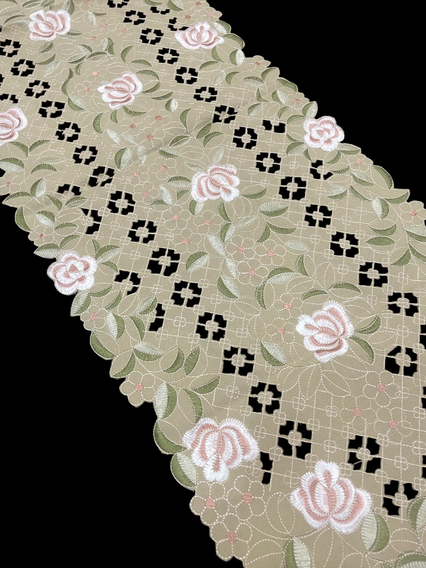 Heavy Cutwork Table Runner