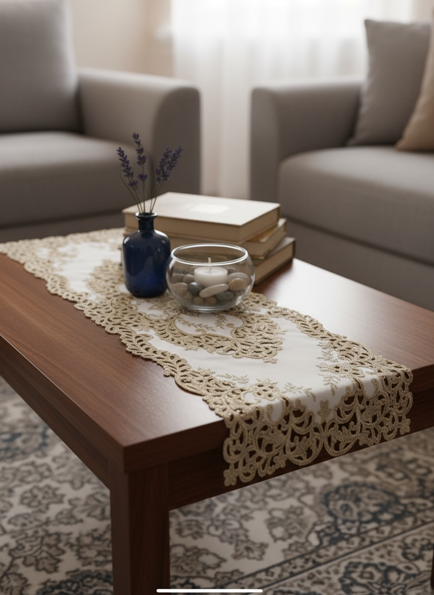 Golden Center Piece/Runner Plastic
