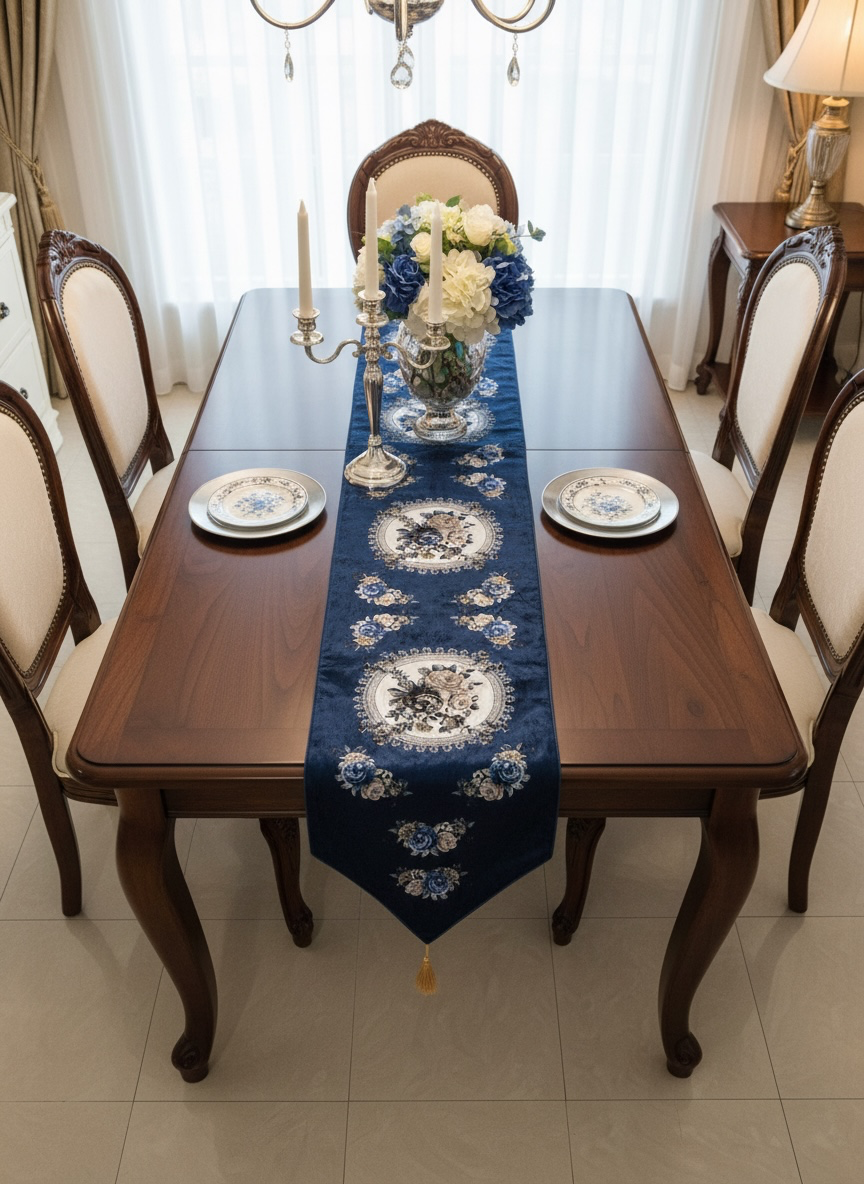 Velvet Printed Imported Table Runner