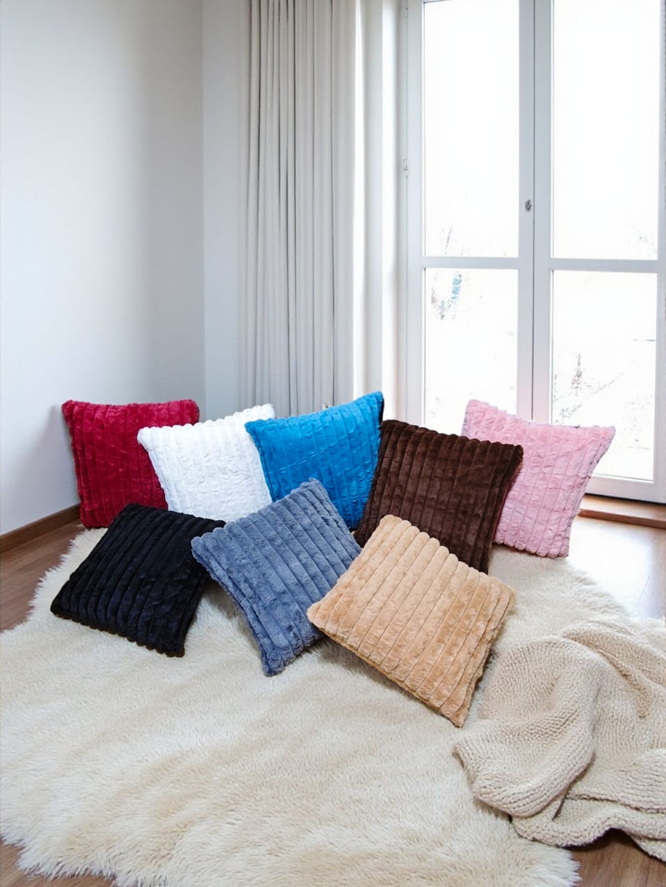 Soft Fur Line Cushion