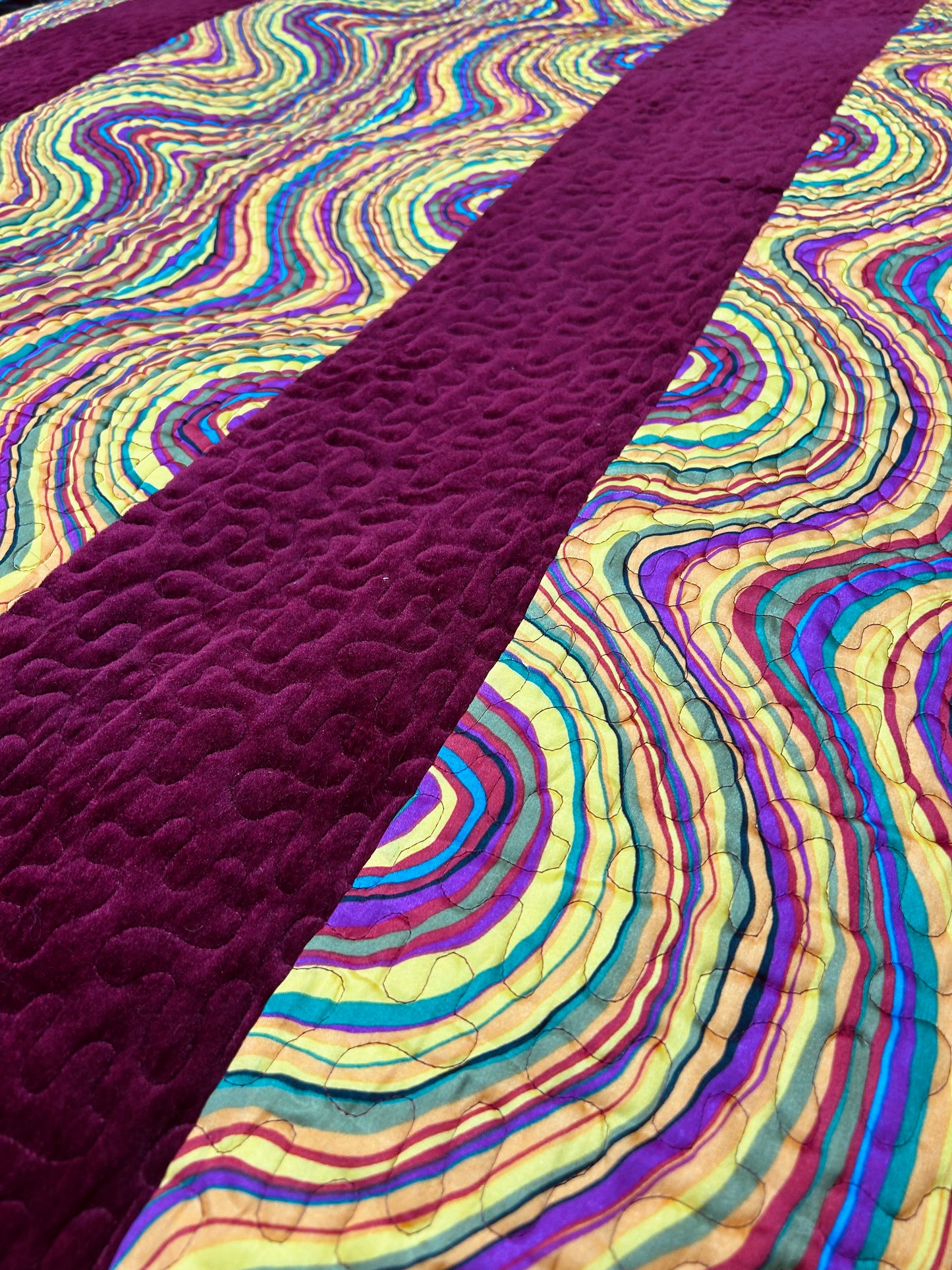 Velvet And Silk Printed Bedsheet 3pc