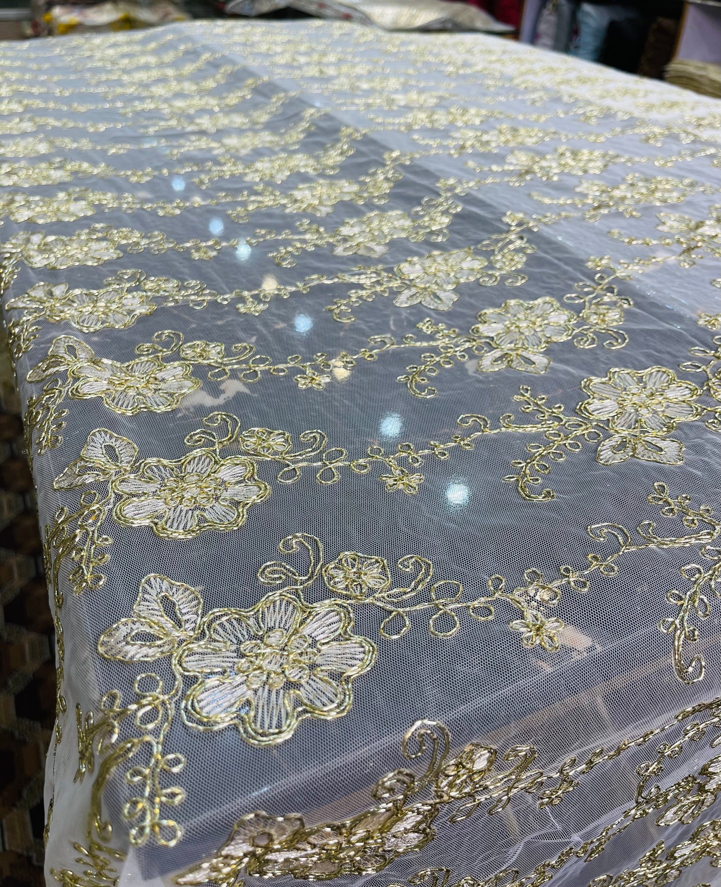 6 CHAIR , Fancy Tilla Dining Table Sheet Ali Bedding Store
