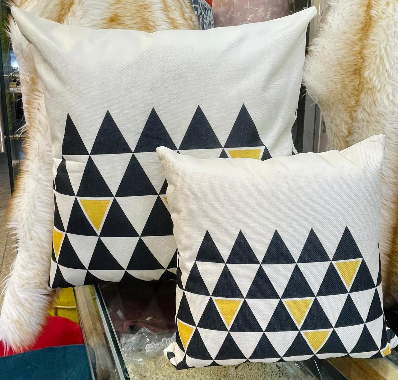 Printed Black & Yellow Floor Cushion Ali Bedding Store