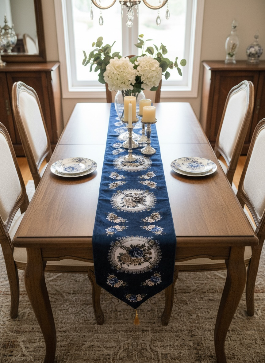 Velvet Printed Imported Table Runner