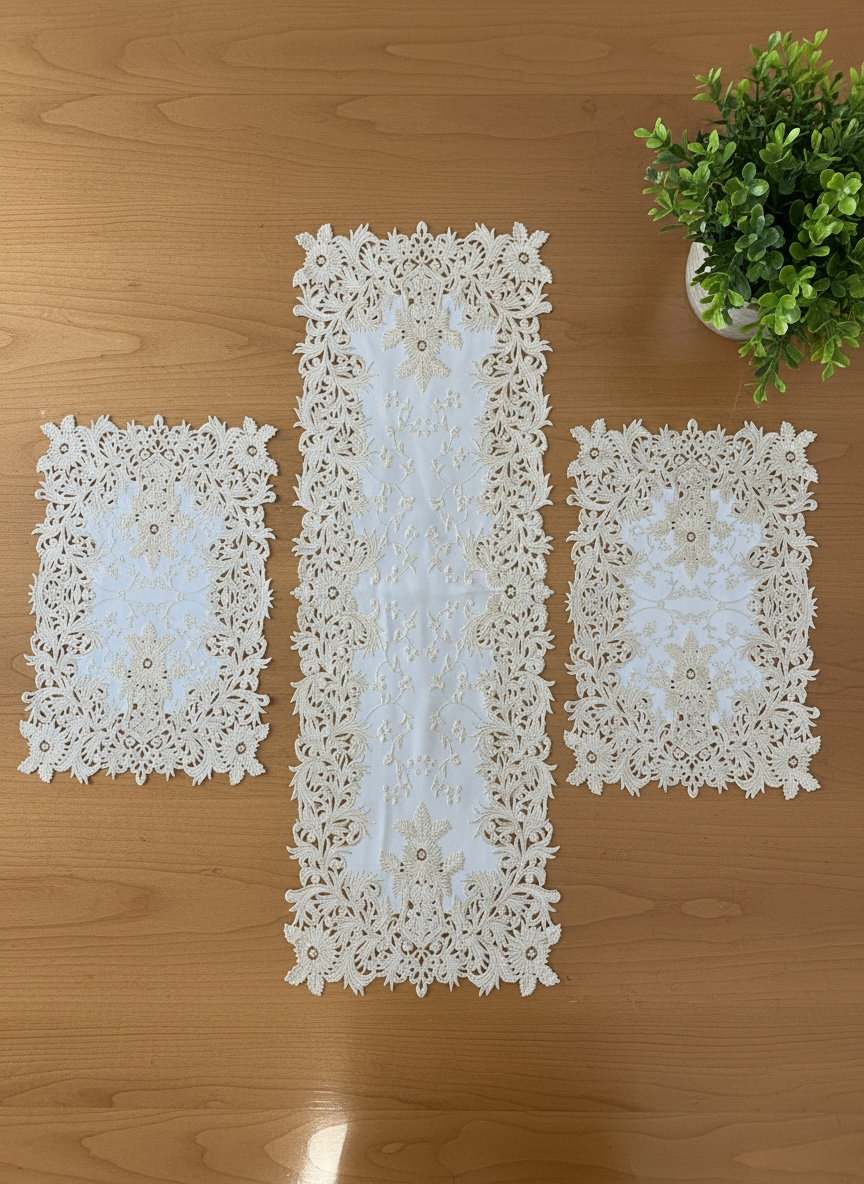 Heavy Golden Plastic 3pc Set