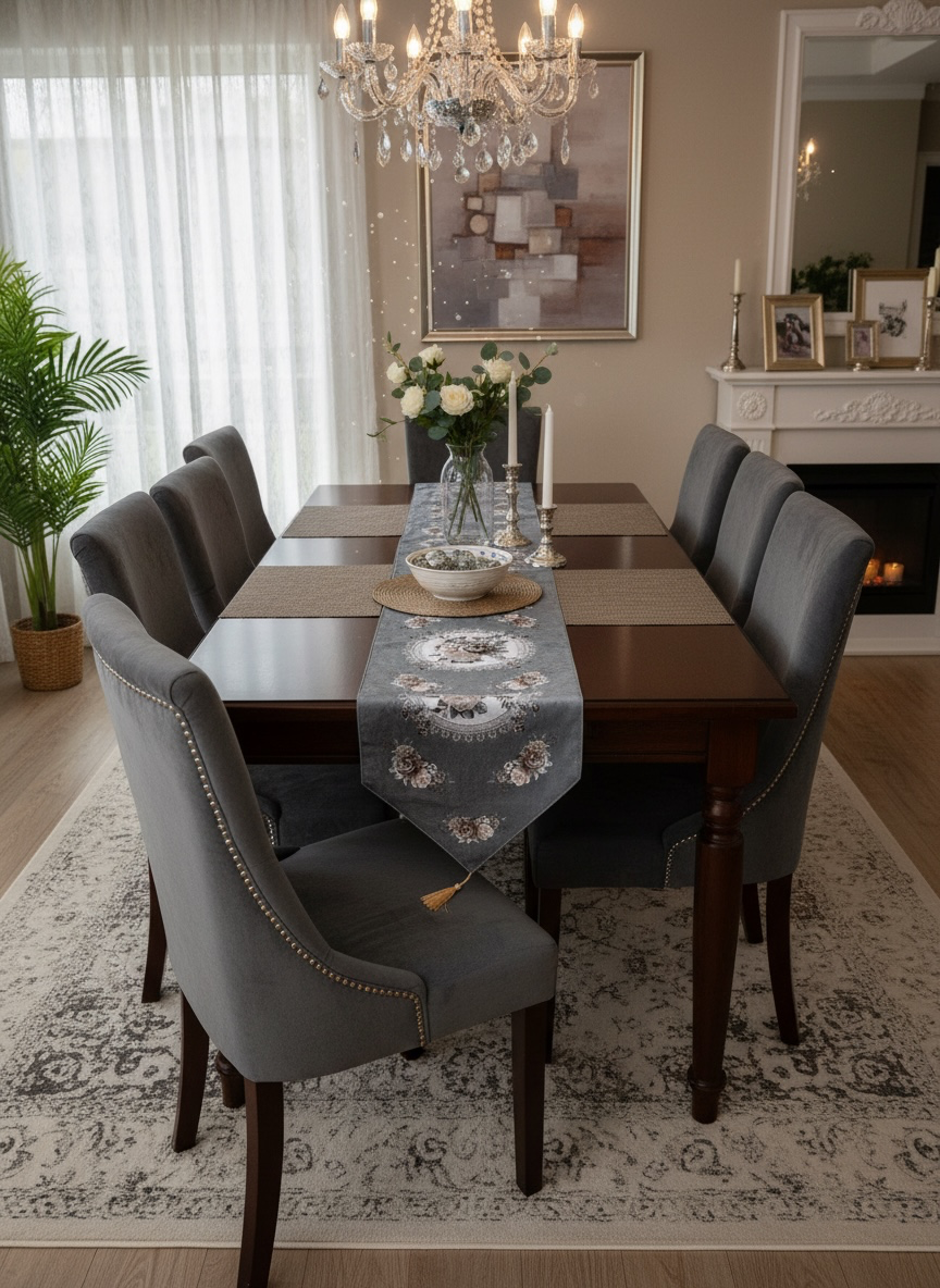 Velvet Printed Imported Table Runner