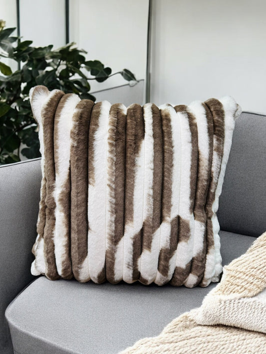 Fur Zebra Style Cushion