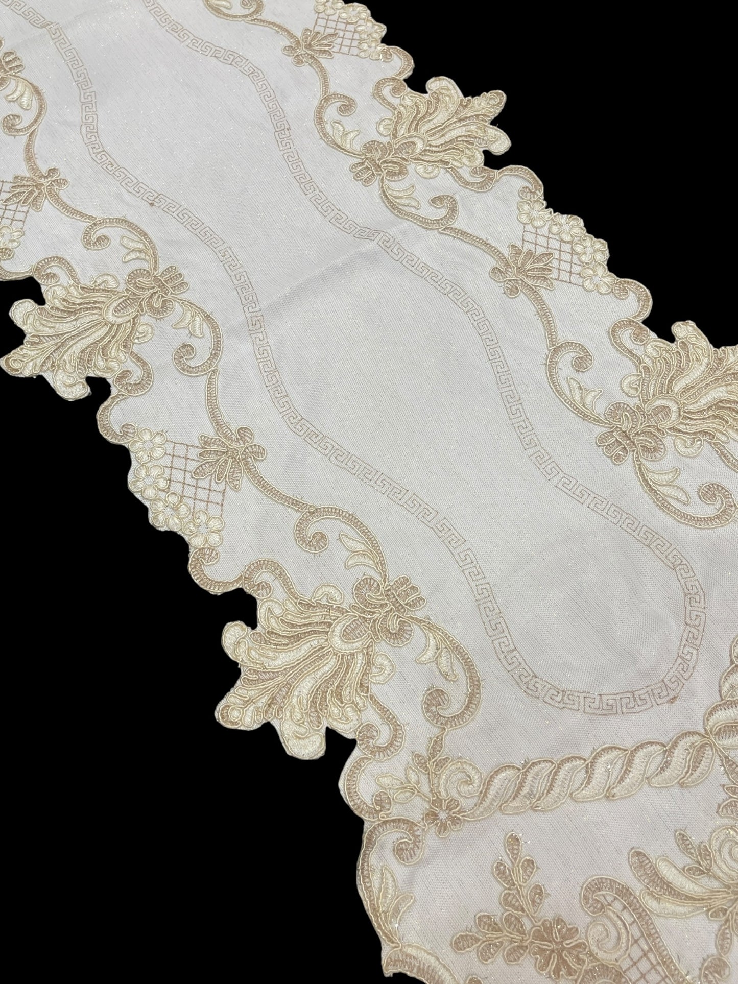 Fancy Cutwork Table Runner