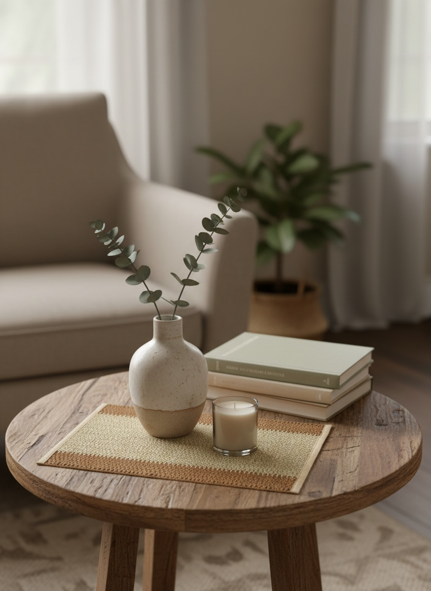 Imported Thread Work Plastic Table Mat