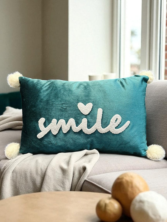 Smile Tussel Rectangular Cushion