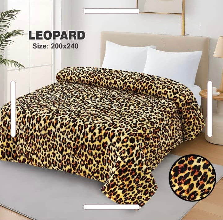 Leopard Ac Summer Blanket King Size