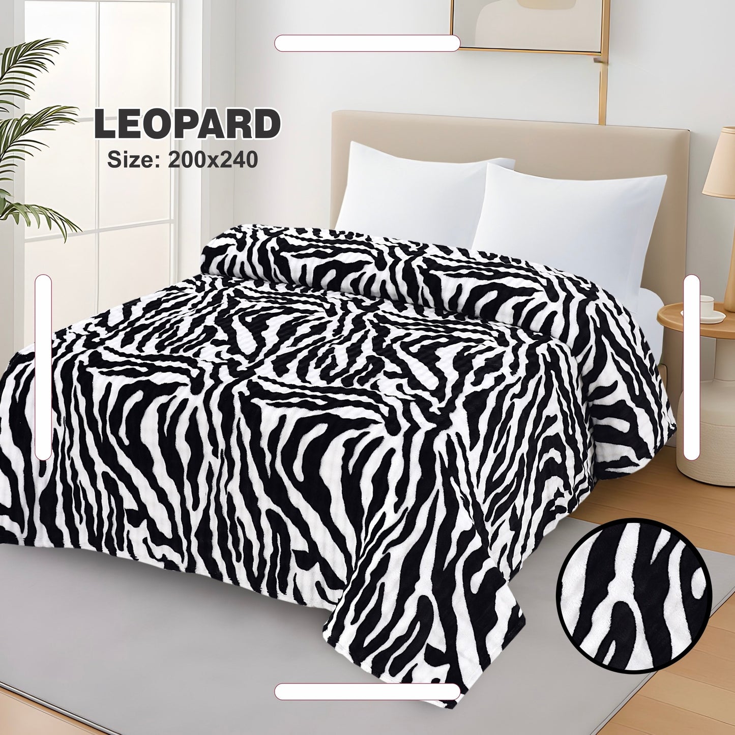 Leopard Ac Summer Blanket King Size