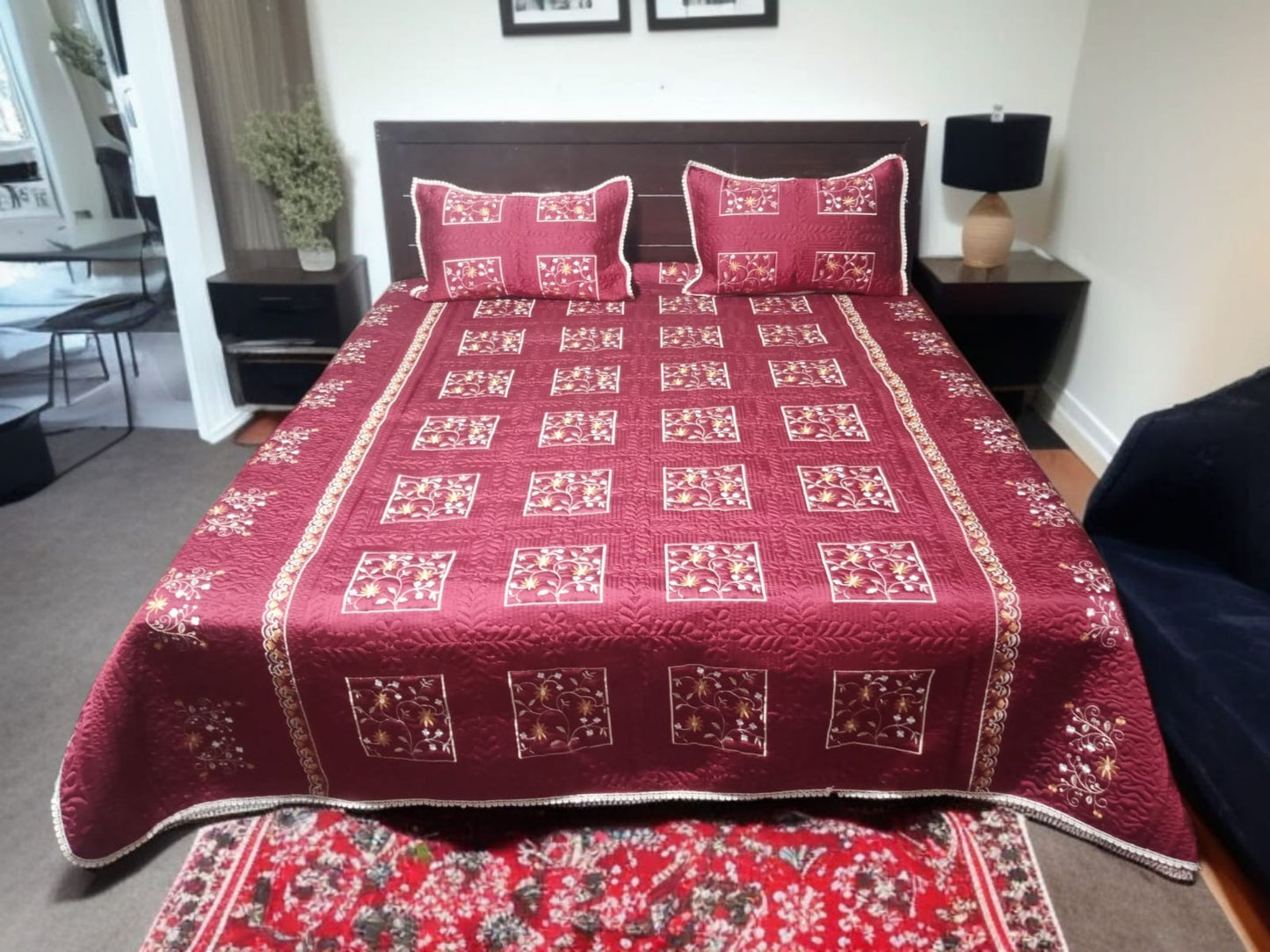 Silk Embroidery Box Embroidery 3pc