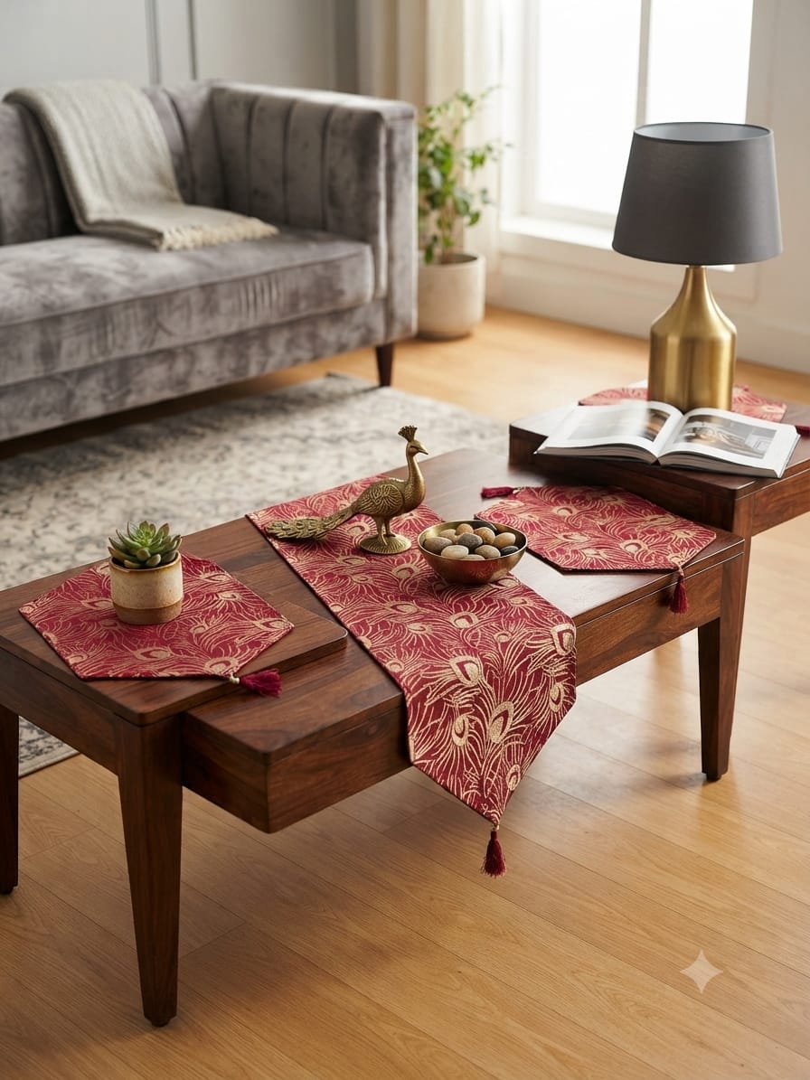 Shanghai Peacock Velvet 3pc Set