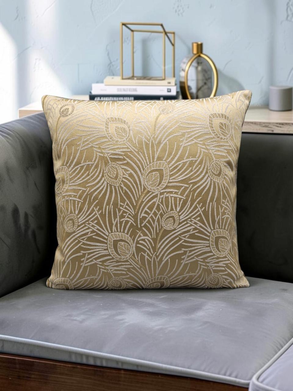 Shanghai Peacock Velvet Cushion