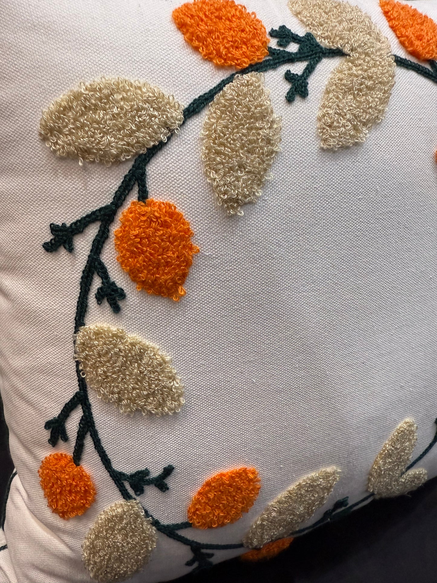 Heavy Embroidery 18x18 Hand-Made Cushion