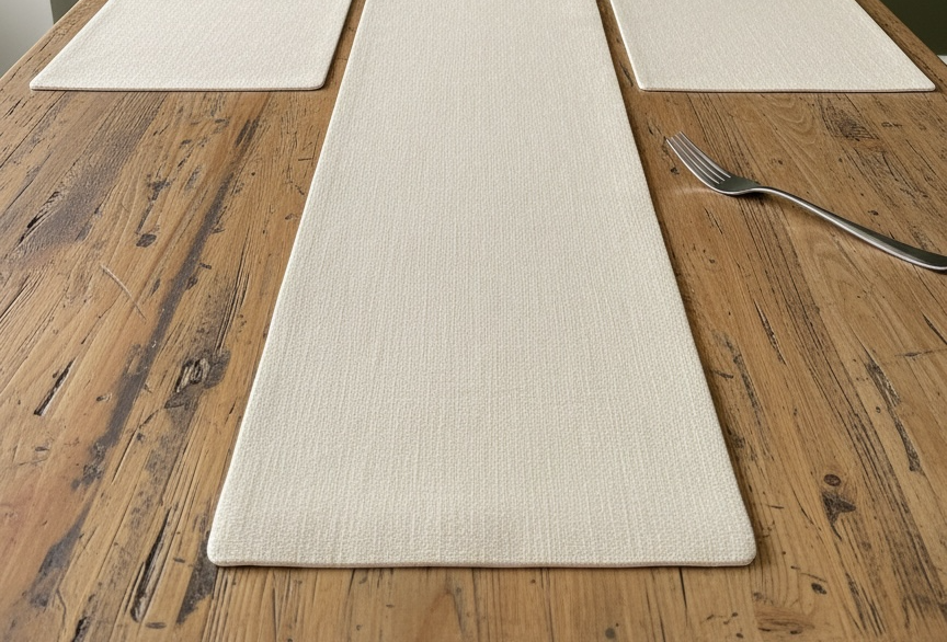 Imported Leather Rubber Dining Set ( 1 Runner & Mats )