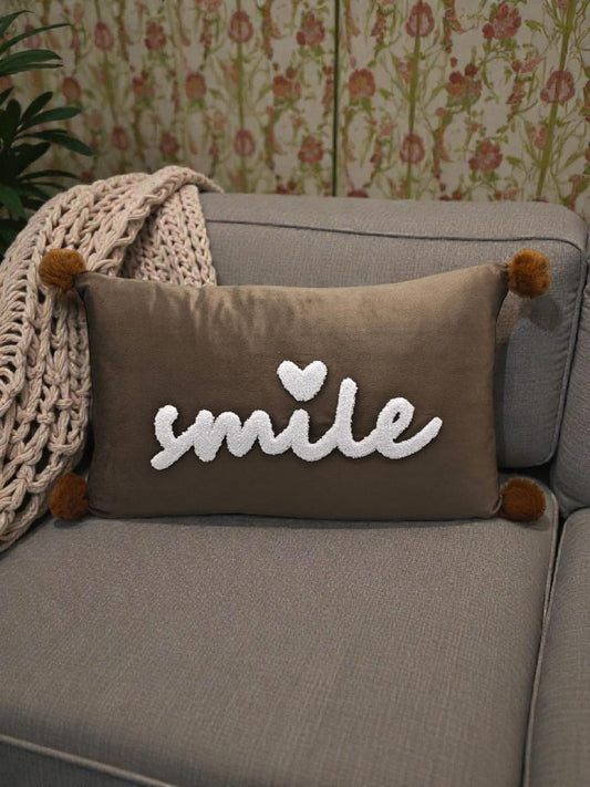 Smile Tussel Rectangular Cushion