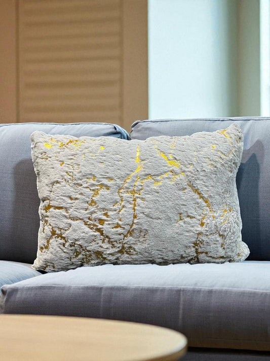 Fur Marble Rectangular Cushion