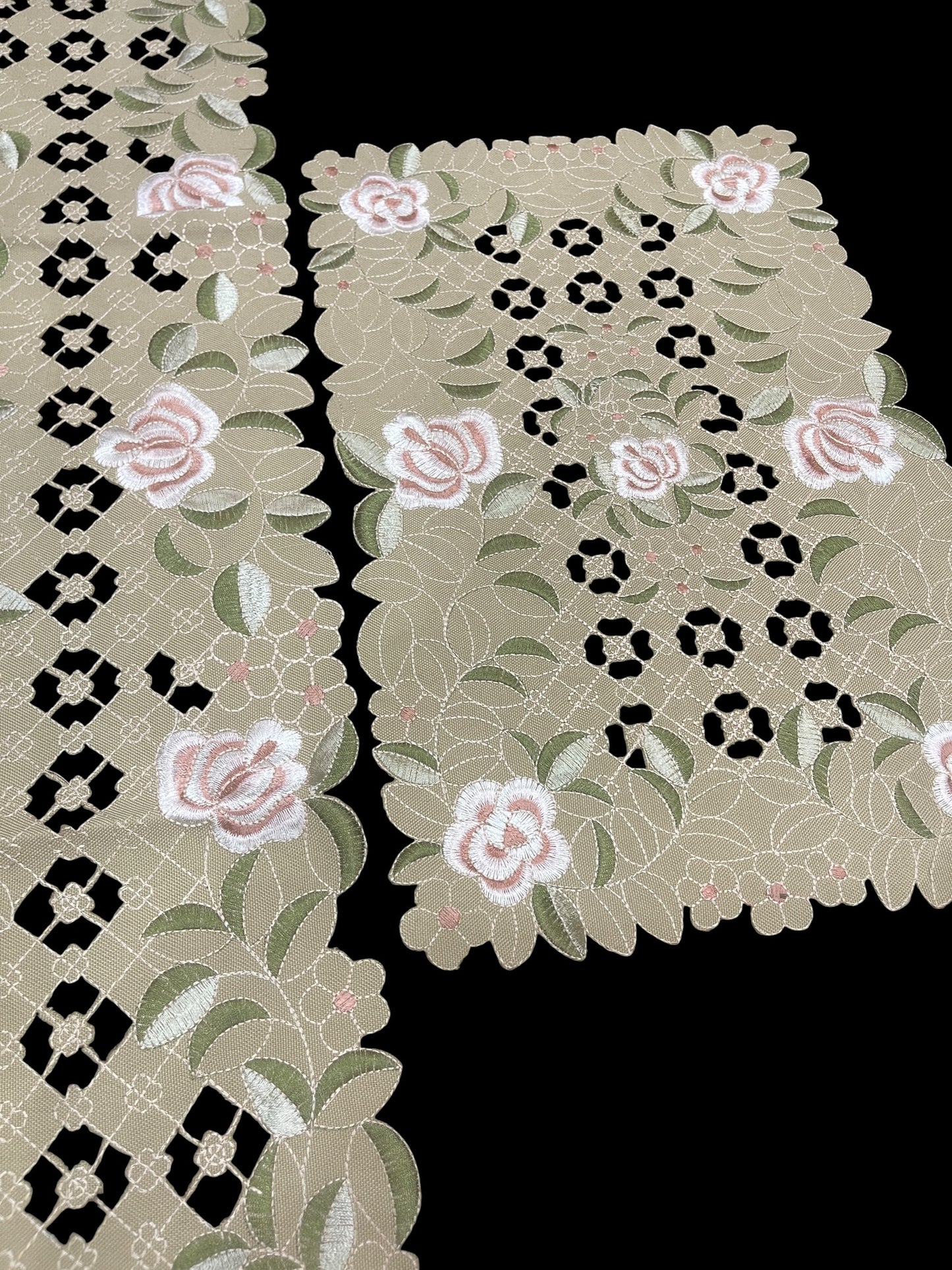 Heavy Cutwork Chinese 3pc Set