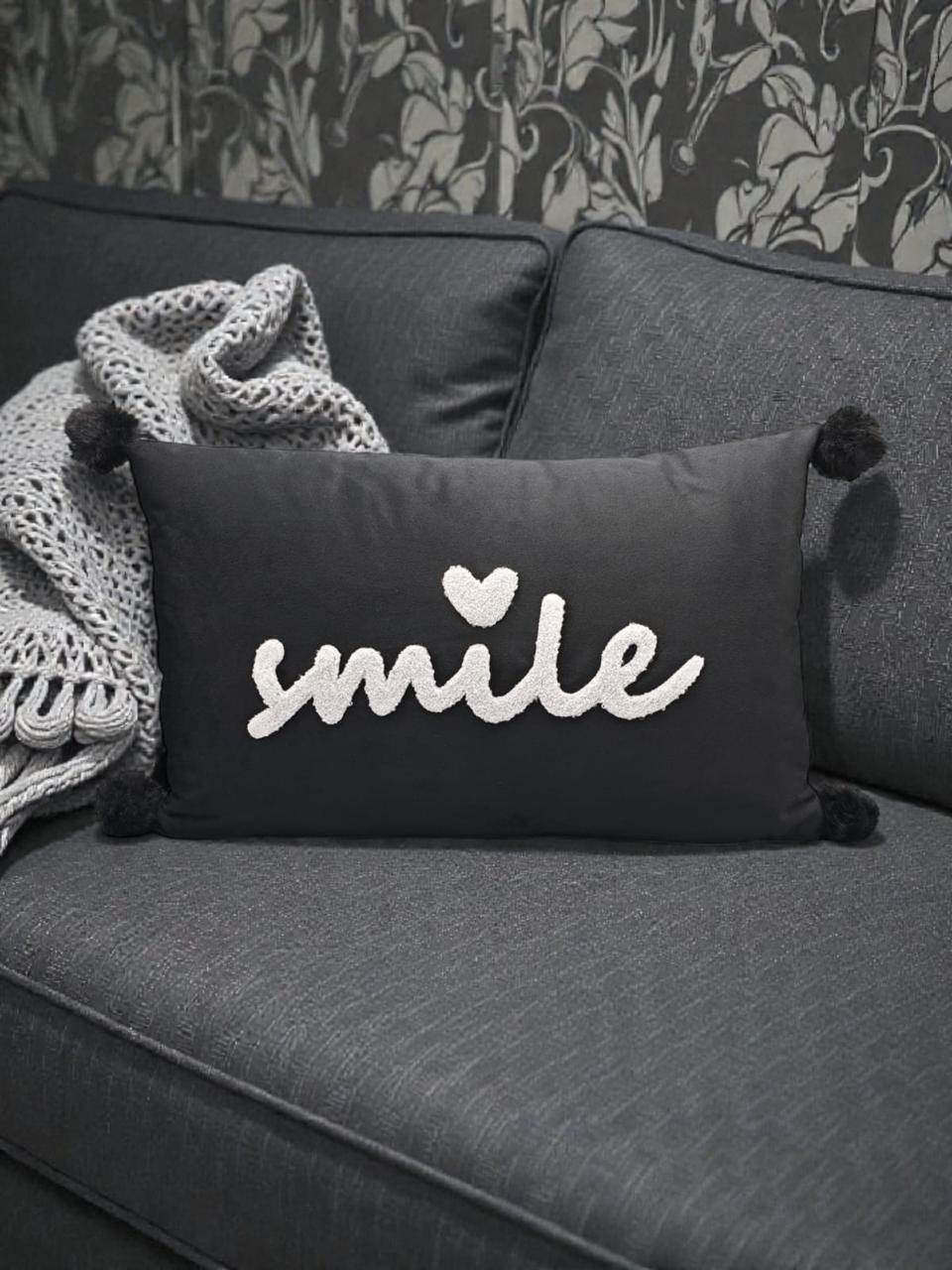 Smile Tussel Rectangular Cushion