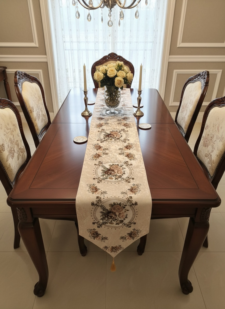 Velvet Printed Imported Table Runner