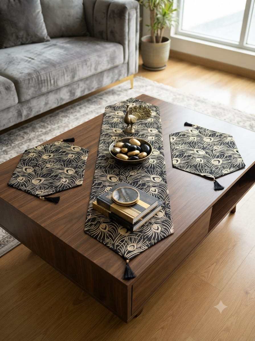 Shanghai Peacock Velvet 3pc Set
