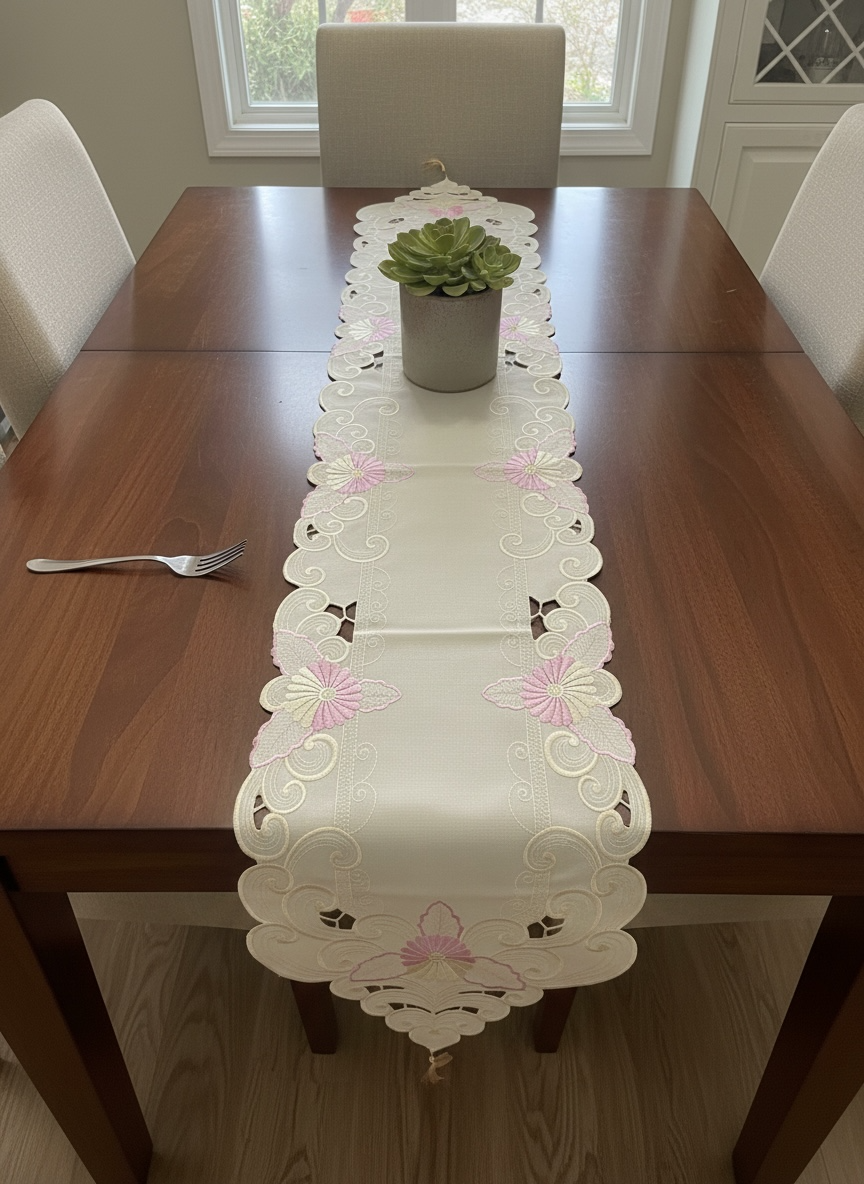 Karandi Cutwork Table Runner