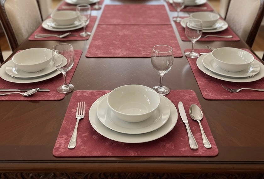 Sweet Leather Plastic 7 PC SET ( 1 Runner & 6 Mats )