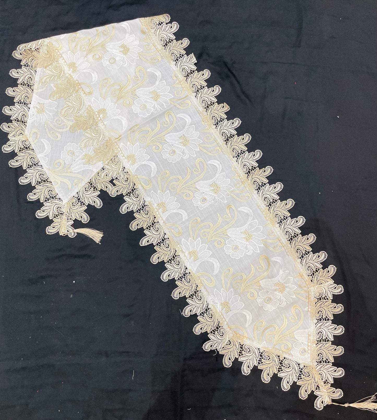 Fancy Shatal Embroidered Table Runner
