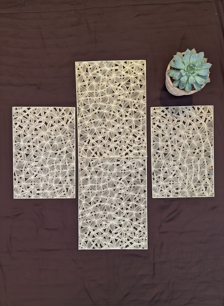 Heavy Golden Plastic 3pc Set