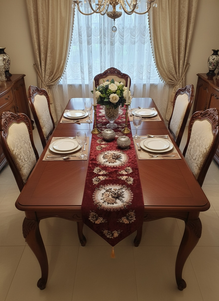 Velvet Printed Imported Table Runner