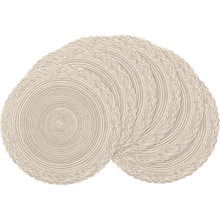 Round Line Fine Plastic Table Mats 6pc Set