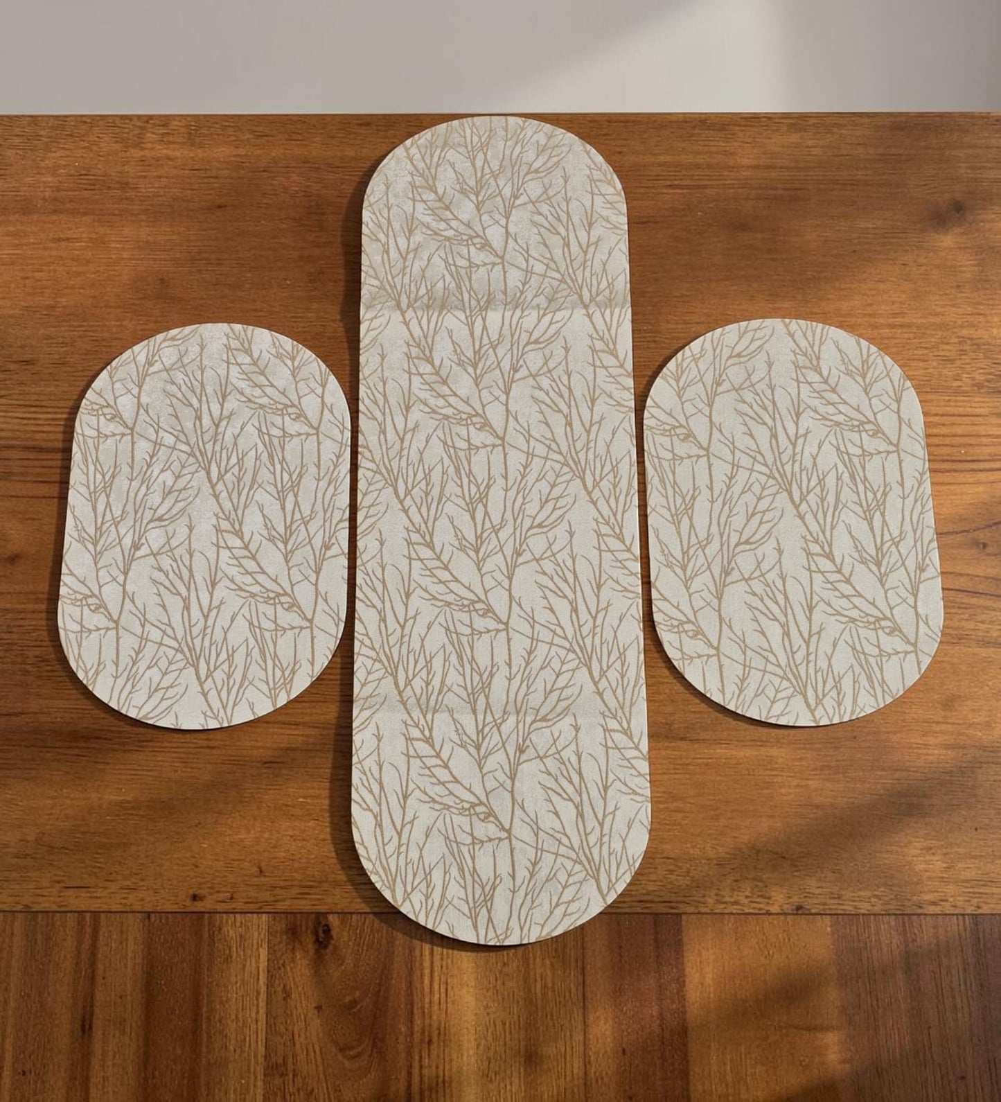 Shanghai Velvet Tree Oval 3pc Set