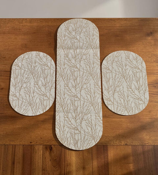 Shanghai Velvet Tree Oval 3pc Set