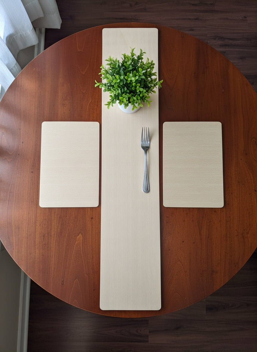 Imported Leather Rubber Dining Set ( 1 Runner & Mats )