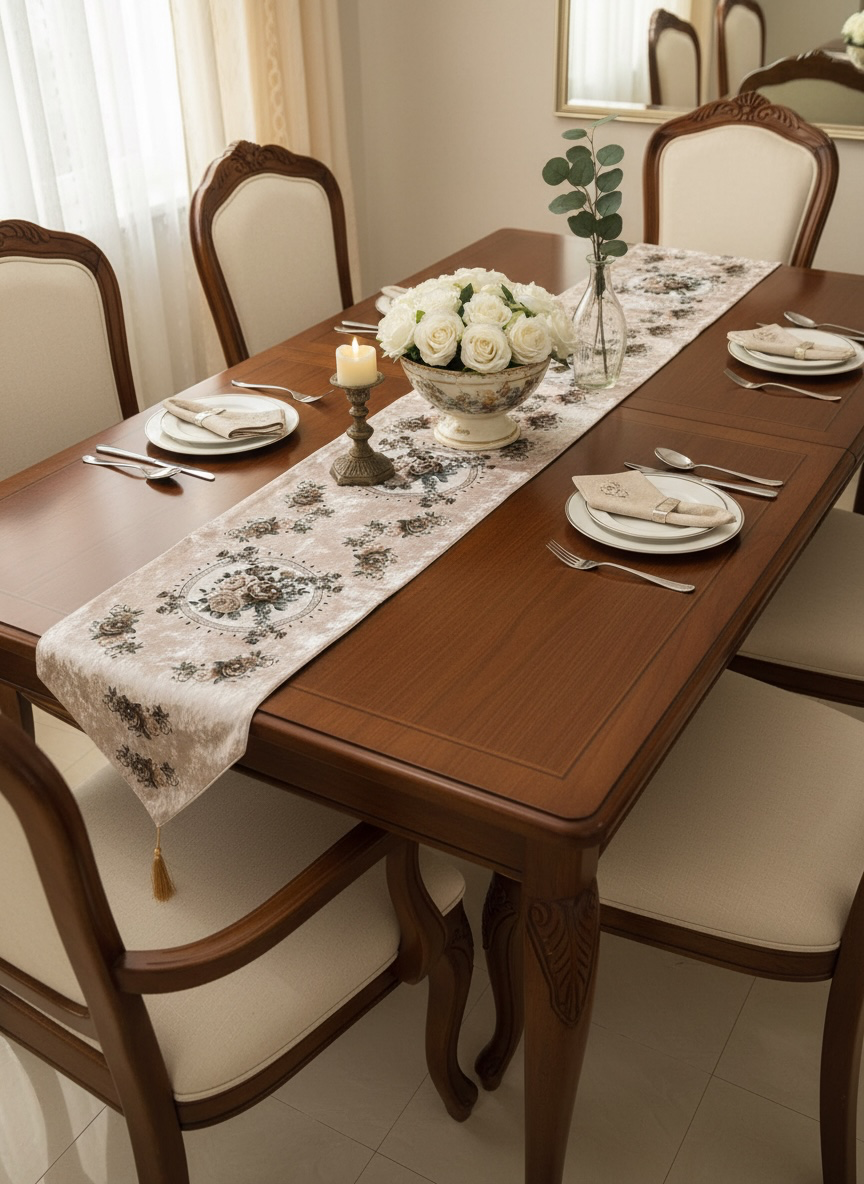 Velvet Printed Imported Table Runner