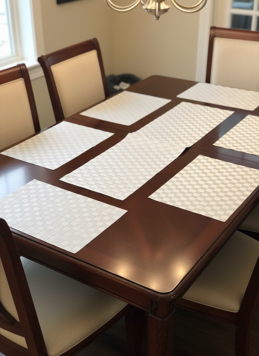 Chatai Plastic 7 PC SET ( 1 Runner & 6 Mats )