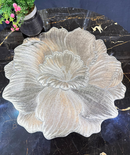 6pcs White & Golden Plastic Table Mats