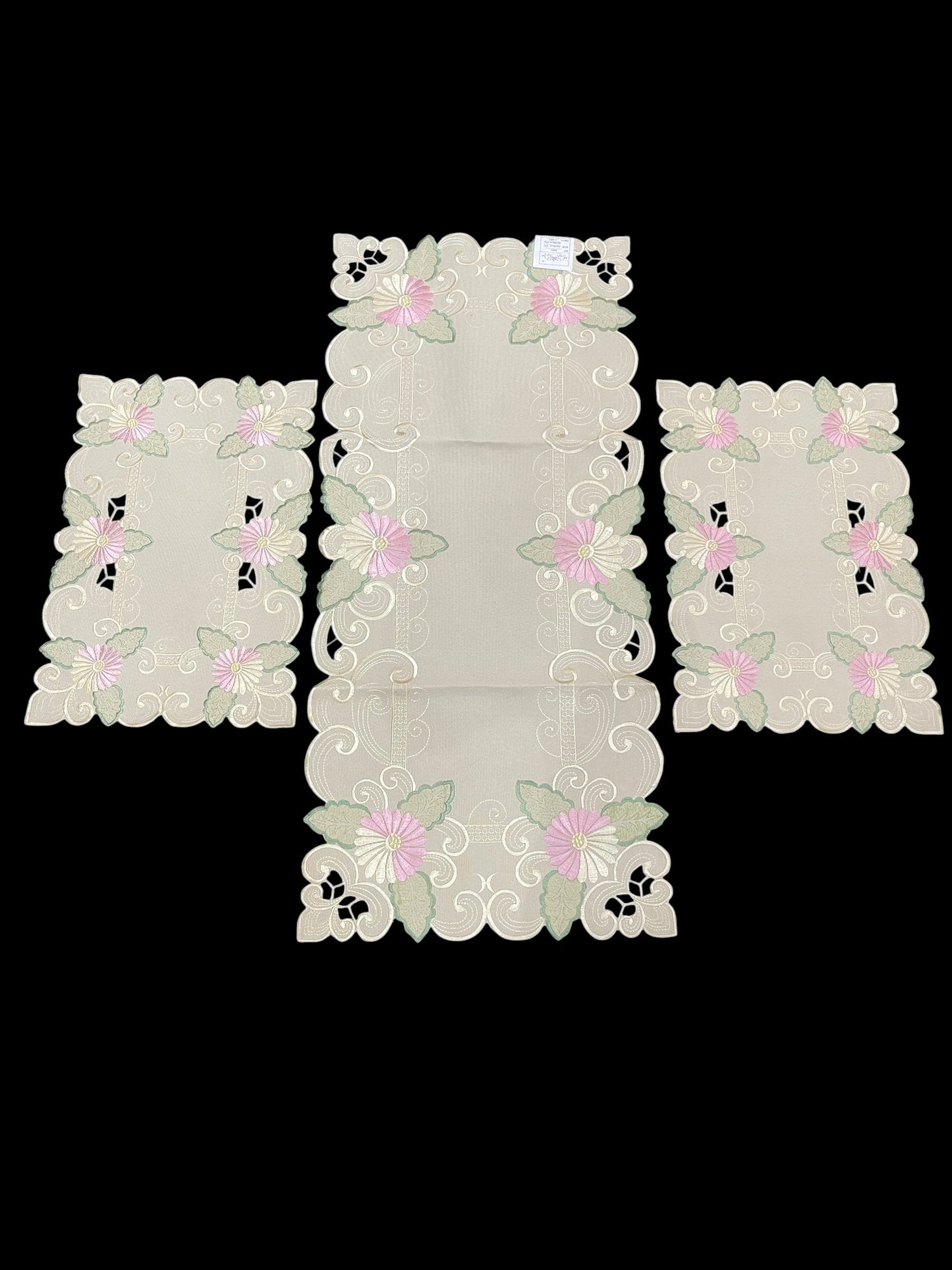 Karandi Cutwork Chinese 3pc Set