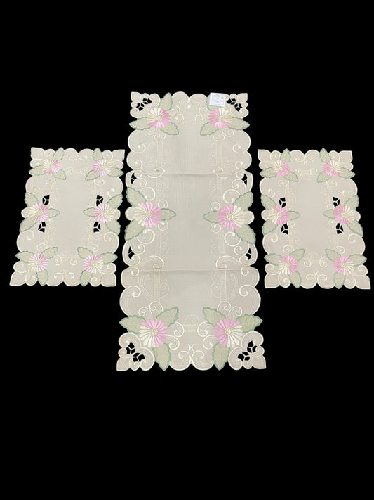 Karandi Cutwork Chinese 3pc Set